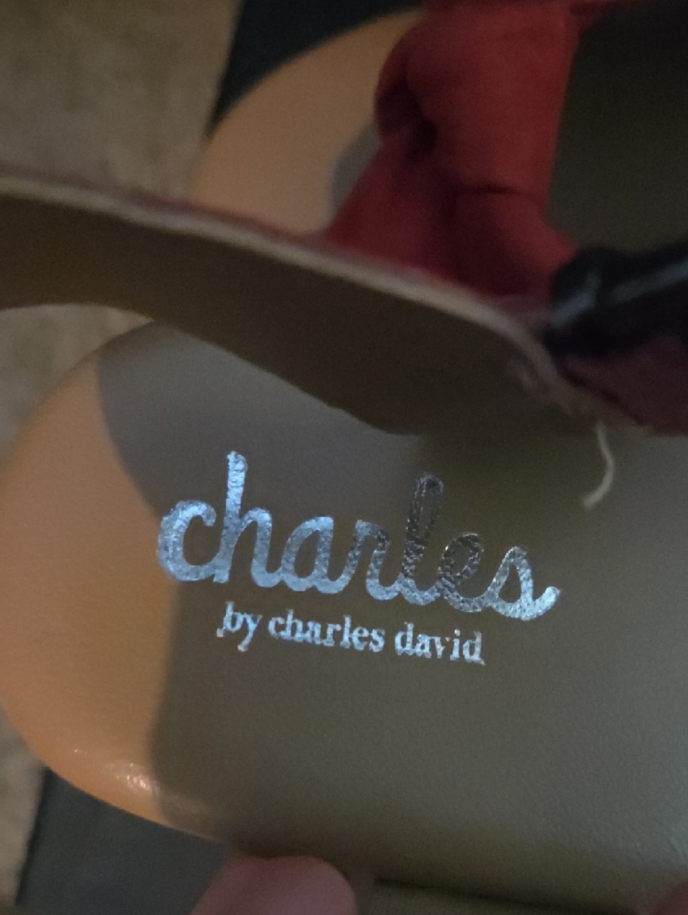Charles By Charles David Red Suede Knot Platform Sandals - Picture 6 of 6